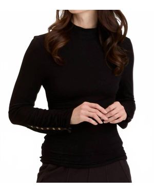 XCVI Ainsley Turtleneck Top - Black