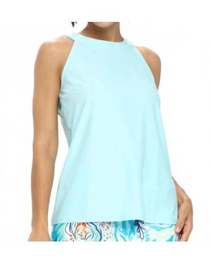 Aryeh Lynn Sleeveless Yoke Top - Blue