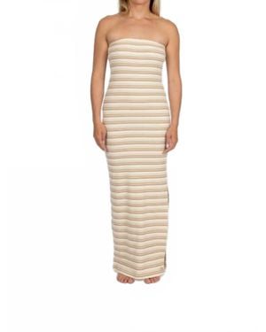 Rusty Back Track Maxi Dress - Natural
