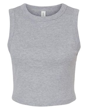 Bella Canvas Micro Rib Muscle Crop Tank - Gray