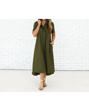 Caryn Lawn Millie Long Dress - Green