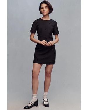 Endless Rose Short-Sleeve Shift Dress - Black