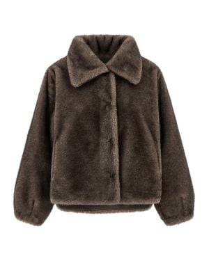 Lou Andrea Polyamide Full-Length Jacket - Brown