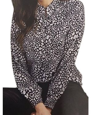 Marble Bubbles Blouse - Black