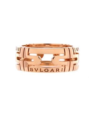 BVLGARI Parentesi Band Ring 18K Rose 8Mm - Pink