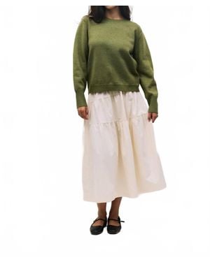 ALL ROW Conrad Crewneck Sweater - Green