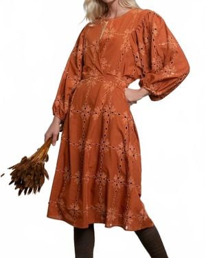 Eva Franco Florence Midi Dress - Brown
