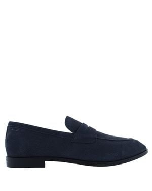 Bally Wedian Nubuk Penny Loafers, Brand Size 6 Us Size 7 - Blue