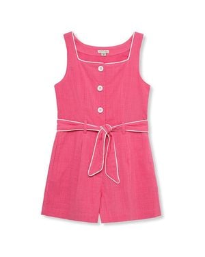 Habitual Square-Neck Romper - Pink