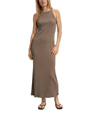 BUCK MASON Surplus Rib Tee Dress - Brown