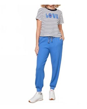 Sundry Boxy Crew Ringer Tee - Blue