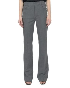 The Attico Slate Cotton-Blend Straight-Leg Pants - Gray