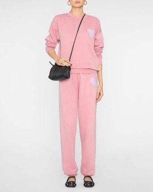 SPRWMN Heart Relaxed Fit Sweatpants - Pink