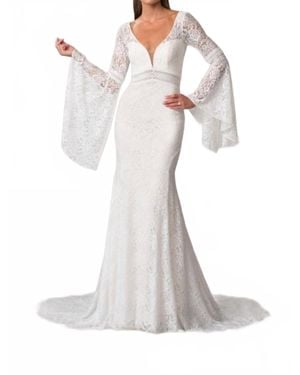 La Femme Kinsley Joelle Olivia Dress - White