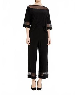 Joseph Ribkoff Mesh Jumpsuit - Black