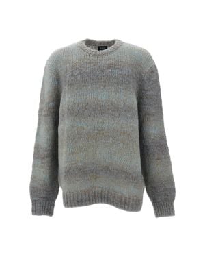 A.P.C. Marcos Gradient Wool Alpaca Sweater - Gray