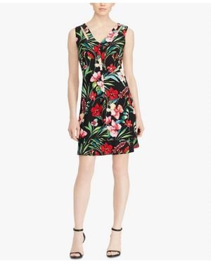 American Living Trish Sleeveless Cut Out Casual Dress - Black