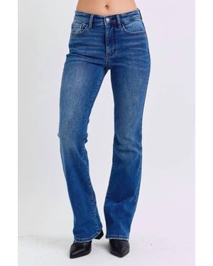Judy Blue Thermal Bootcut Jeans - Blue