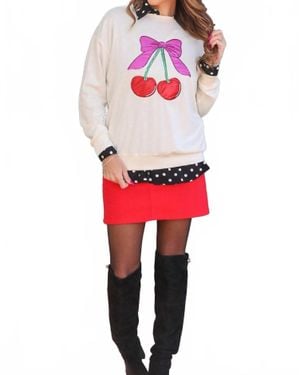 Jess Lea Cherry Luxe Sweatshirt - Red