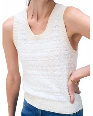 White + Warren Textured Boucle Tank Top - White