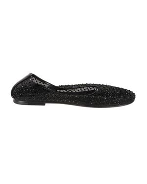 Dear Frances Flat Mesh Shoe With Crystal Embellishments - Black