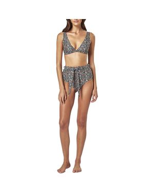 Charlie Holiday Cabana Floral High Waist Swim Bottom Separates - Multicolor