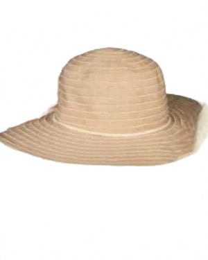 Dorfman Pacific Sonia Ribbon Crown 4 Inch Hat - Natural