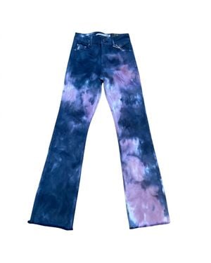 Tractr Kids Tie Dye High Rise Bootcut Jeans - Blue