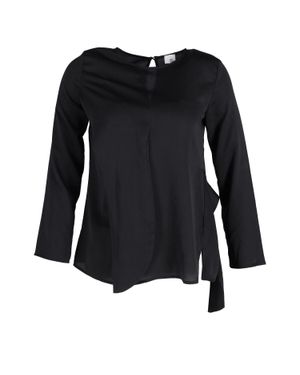Iris & Ink Long Sleeve Blouse - Black