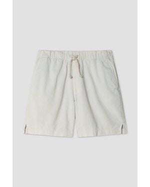 Save Khaki Corduroy Easy Short - White