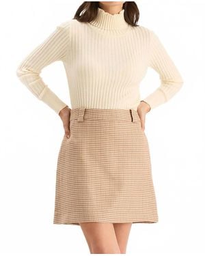 tyler boe Twiggy Houndstooth Skirt - Natural