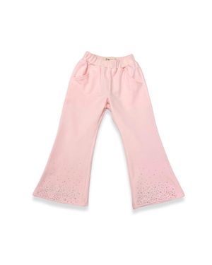 Doe A Dear Girl's Gem Flare Pants - Pink