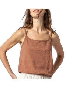 Lilla P Elastic Hem Camisole Top - Brown