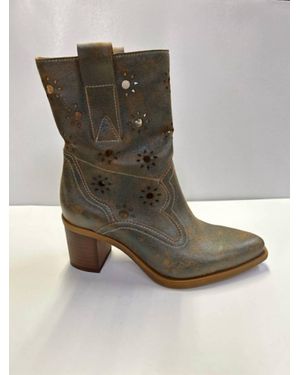 Casta Tonya Heeled Boots - Green