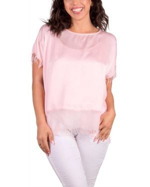 Gigi Moda Turin Short Sleeve Top - Pink
