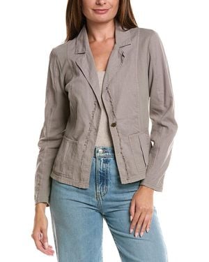 XCVI Brax Linen-Blend Jacket - Gray