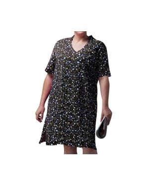 On The Plus Side Cotton Ultra Soft Short Sleeve Sleep Tee - Black