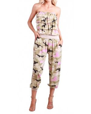 Gigi Moda Elba Camo Jumpsuit - Natural