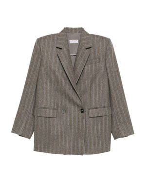 Alberto Biani Double-Breasted Jacket - Gray