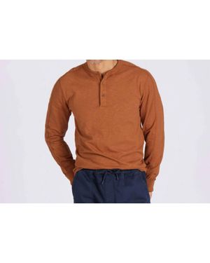 Grayers New Cooper Long Sleeve Henley - Blue
