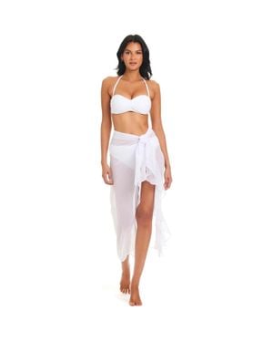 Bleu Rod Beattie Gypset Pareo Cover Up Sheer Swimwear Frog463 - White