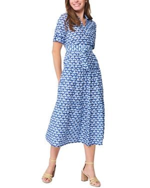 J.McLaughlin Janelle Silk-Blend Dress - Blue