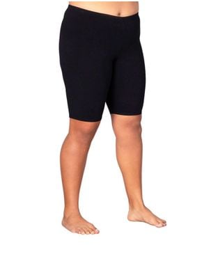 On The Plus Side Plus Size Bike Shorts - Black