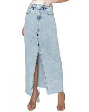 Risen High Rise Crossover Pencil Skirt - Blue