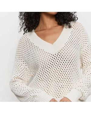Sanctuary Openwork Sweater - Gray