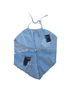 KnotWtr Denim Square Top - Blue