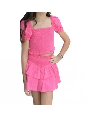 KatieJnyc Tween Brooke Print Skirt - Pink