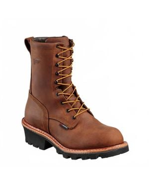 Red Wing 9" Logger Max Waterproof Work Boot - Brown