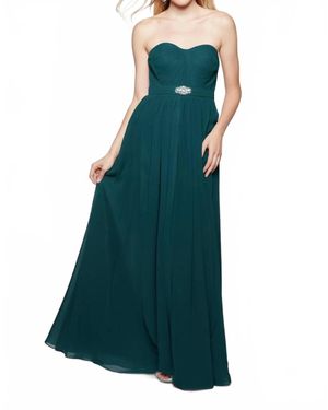 Milano Formals Strapless Chiffon Dress - Green