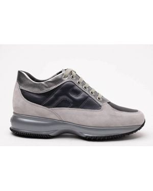 Hogan Interactive Allacciato Leather Sneakers - Black